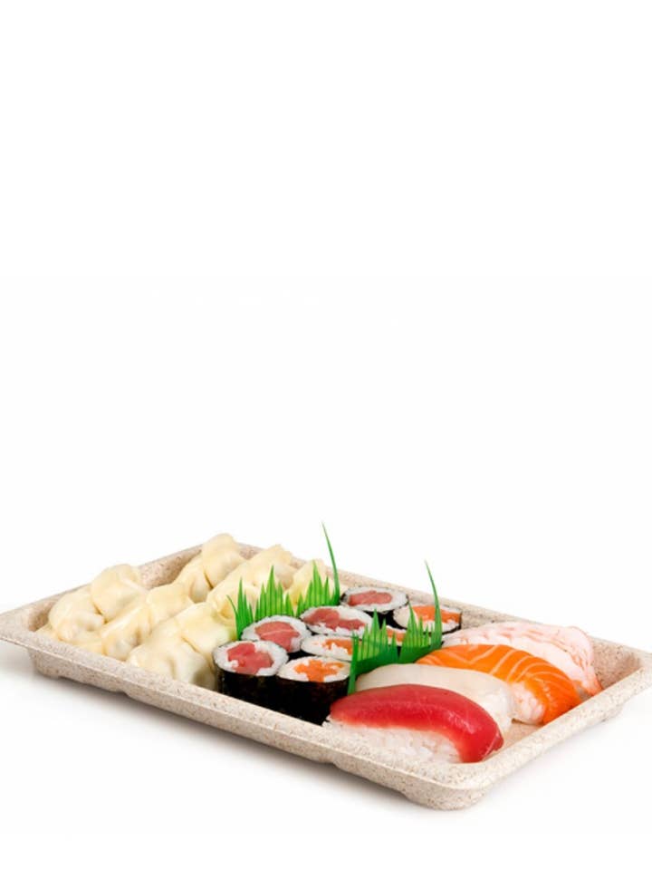 Plateau à sushi, 23,5 x 14,5 x 2 cm - 125 pièces pour la vente par Gradisco