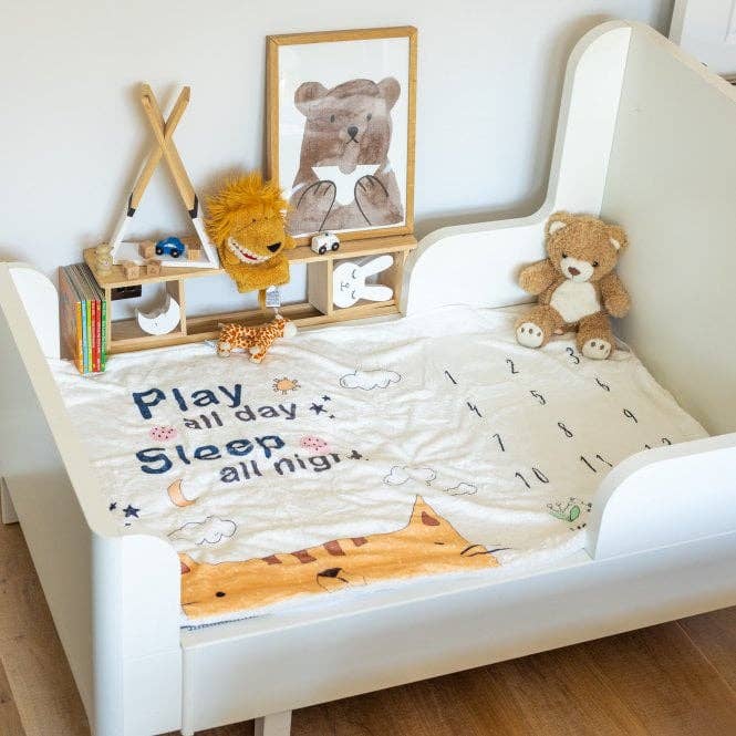 Studio Hop – wholesale Milestone blanket – Child & baby – 'Play All Day Sleep All Night' Baby Milestone Blanket3