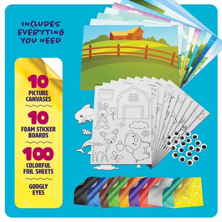 Dan&Darci - Vendita all'ingrosso Kit per lavoretti fai da te - Bambini - Kit di Arte con Fogli Senza Disordine per Bambini - Attività Artistiche e Creative per Bambini Piccoli