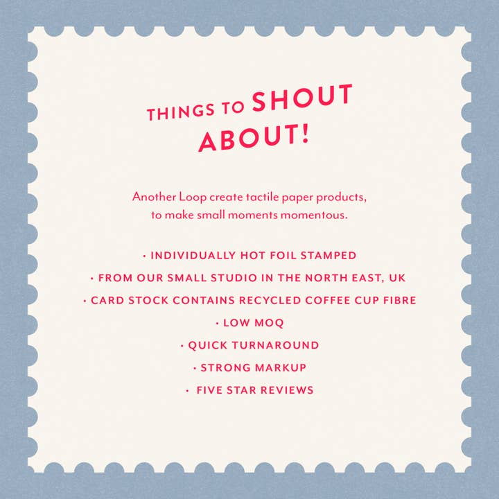 Another Loop - Wholesale Birthday Card - Happy Birthday Mini Card | Gold Hot Foil for Him or Her3