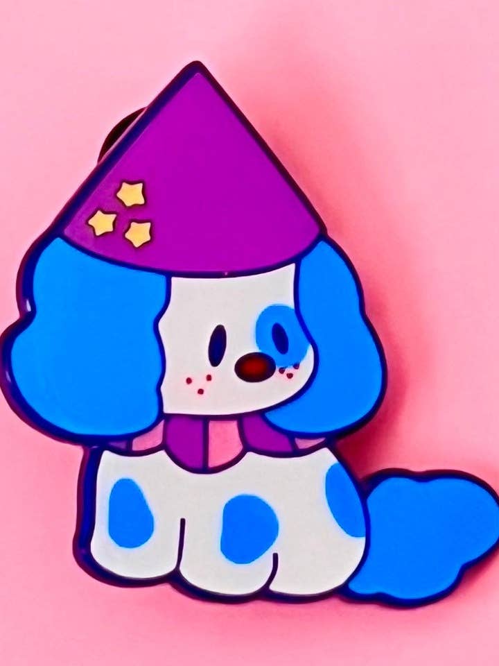 Bloo Circus Dog Pin for wholesale by Mar De Luna Arts Co