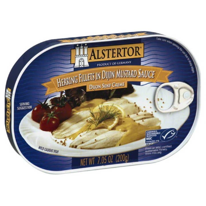 KeHE Distributors, LLC - Wholesale Fish/Seafood - Alstertor Herring Fillets in Dijon Mustard Sauce, 7 Oz (18 p