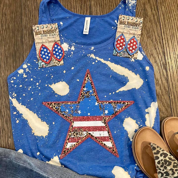 Tanque Patriótico Estrela Americana por atacado de Southern Attitude Designs Inc