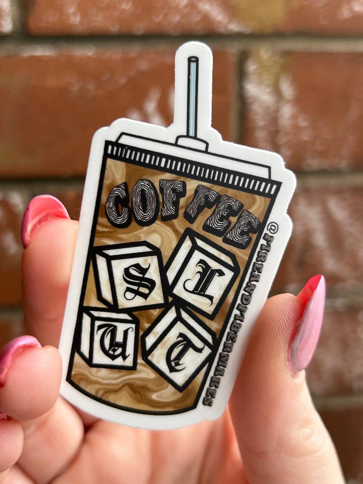 Iced Coffee Slut Sticker for wholesale by Fire and Fiber