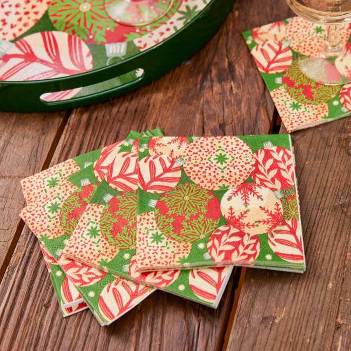 rockflowerpaper – Großhandel Einweg-Serviette – SCANDI ORNAMENTS Cocktail-Servietten aus Papier, 20 Stück