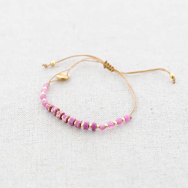 Sonata - Wholesale Beaded bracelet - Macrame Steel Bracelet with Miyuki Beads Cylindrical Stones1