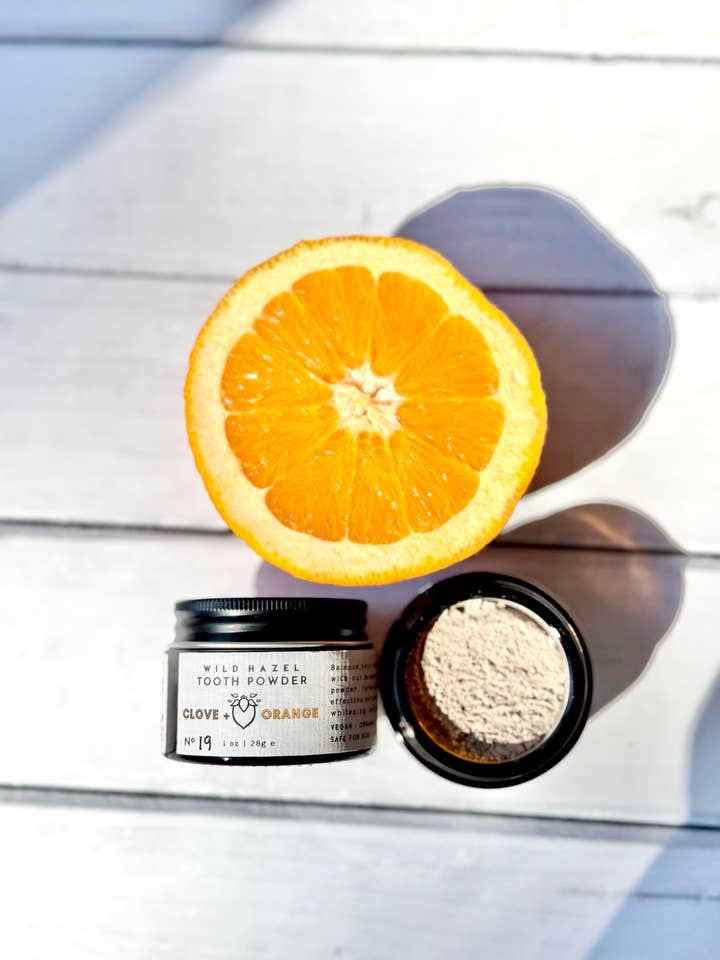 Clove + Orange Tooth Powder for wholesale by Wild Hazel
