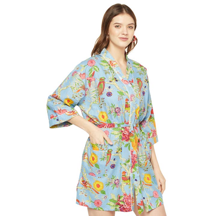 Linen Connections - Vendita all'ingrosso Vestaglia - Donna - Accappatoio kimono in cotone kimono Frida San Valentino GiftBird