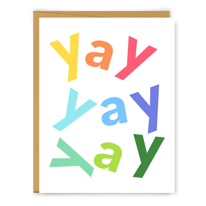 Yay Yay Yay Scandi Congrats Greeting Card for wholesale by Footnotes