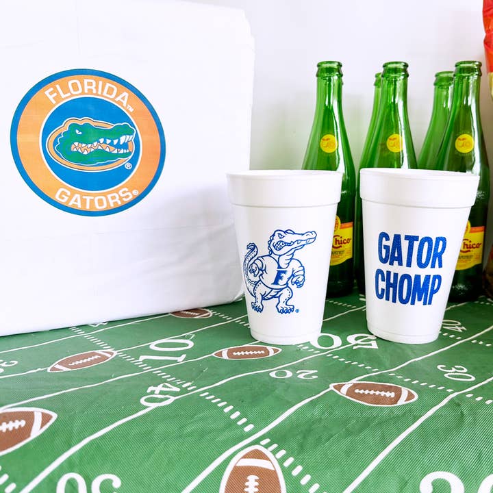 Two Funny Girls - Wholesale Disposable Cup - Foam Cup - University of Florida/Gator Chomp (10pack)1