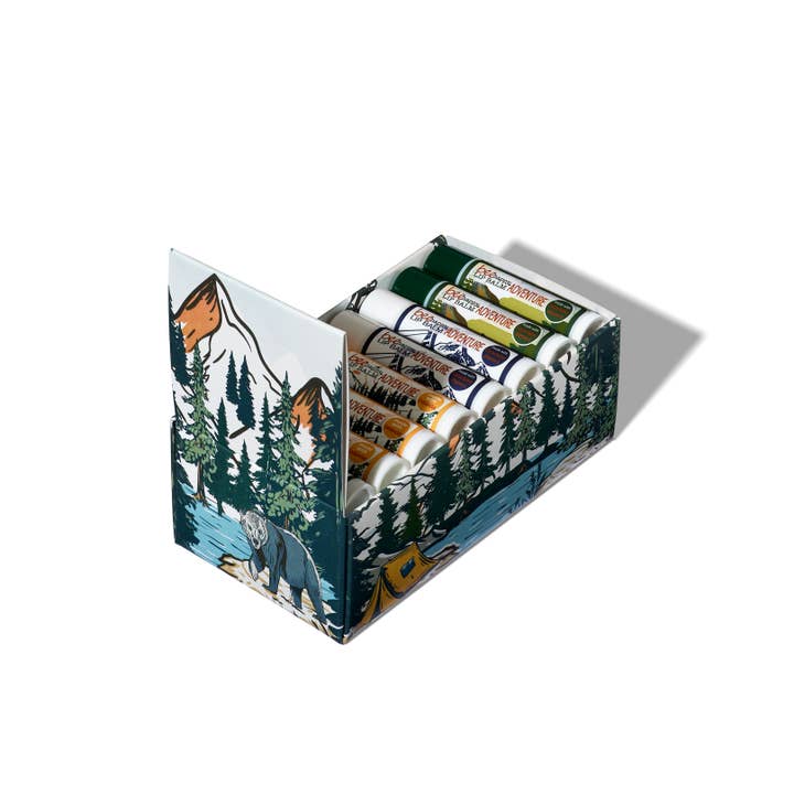 Bee Happy - Wholesale Lip Balm - Adventure Lip Balms (mix of 24: Ski Camp Bike) Aloe, Vit E2