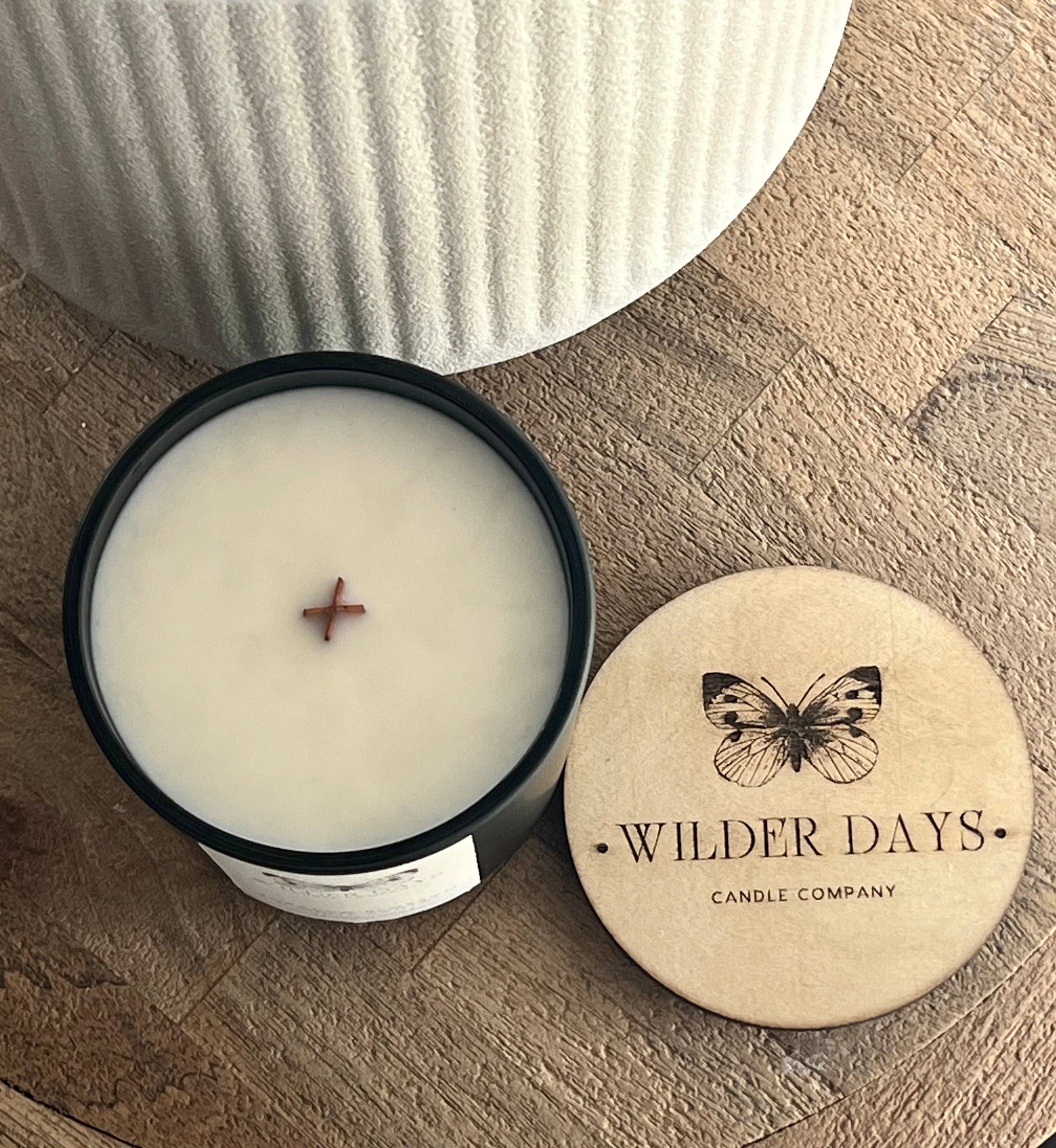 Wilder Days Candle Company - Wholesale Jar/Filled Candle - Tobacco Blossom & White Santal | Wood Wick Soy Candle1