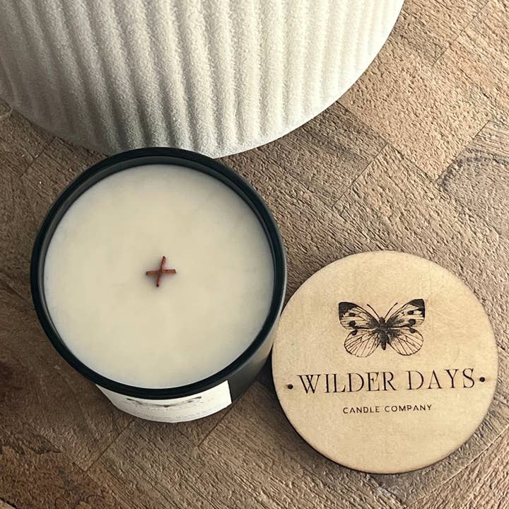 Wilder Days Candle Company - Wholesale Jar/Filled Candle - Tobacco Blossom & White Santal | Wood Wick Soy Candle1