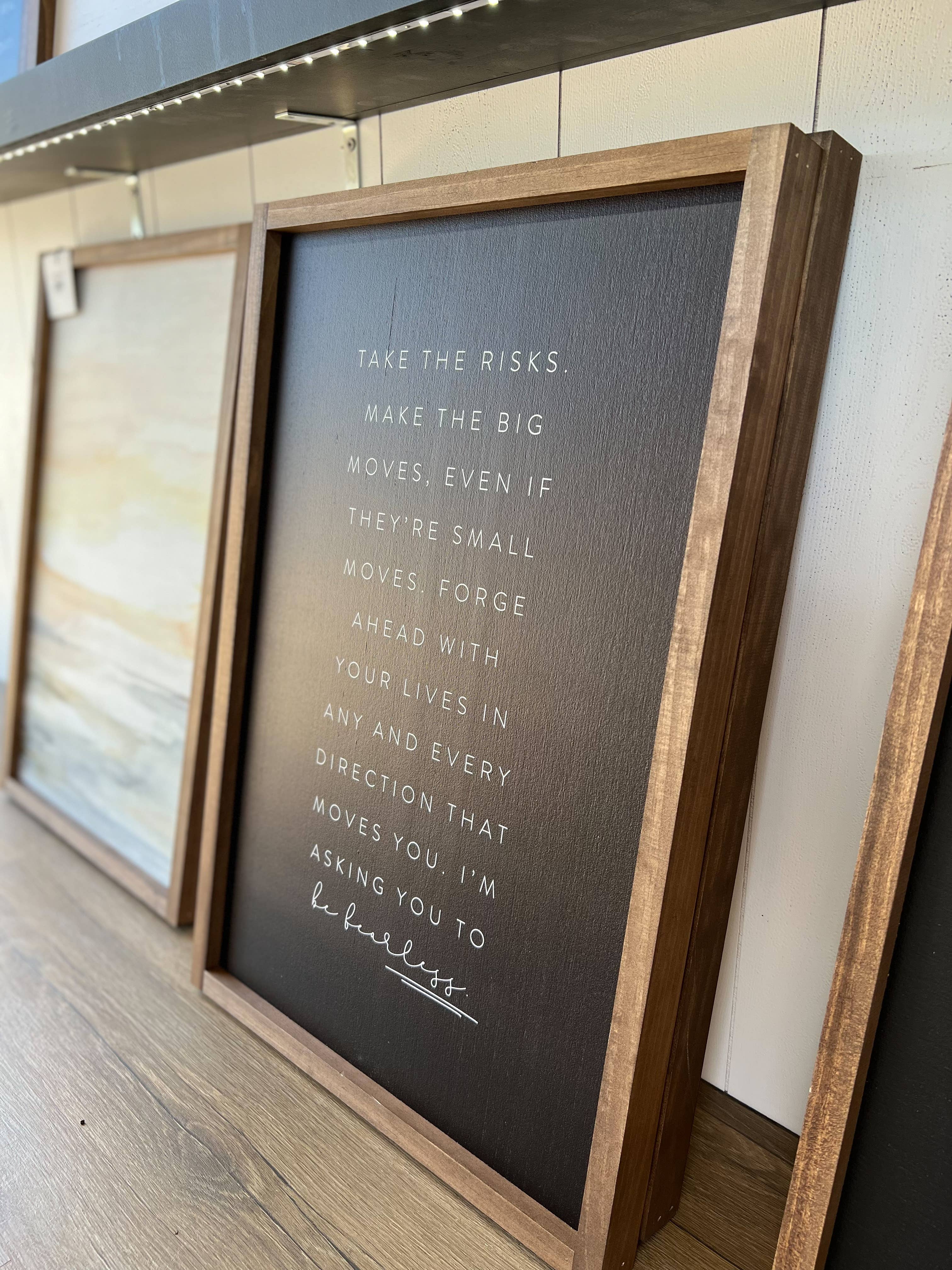 Lily and Sparrow - Wholesale Sign - Take the Risks | Handmade Wood Sign, Wall Art5