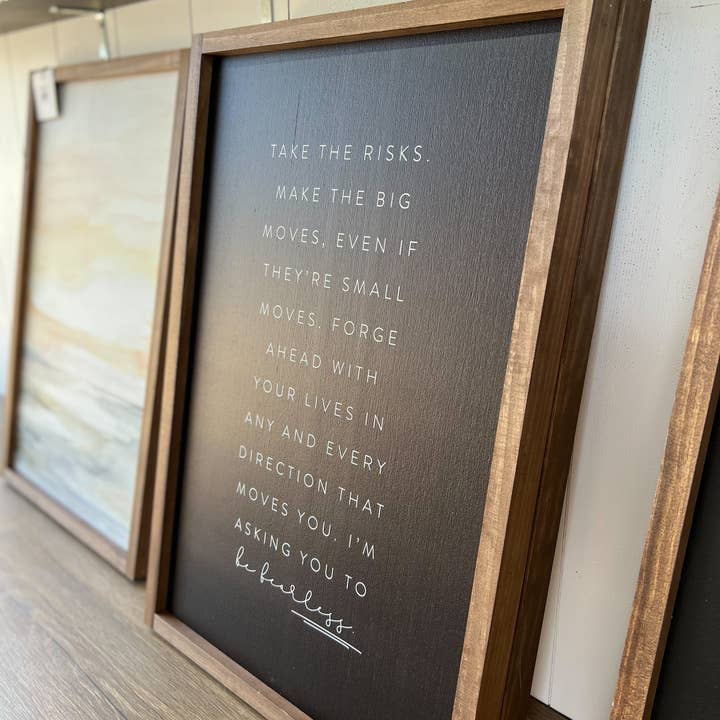 Lily and Sparrow - Wholesale Sign - Take the Risks | Handmade Wood Sign, Wall Art5