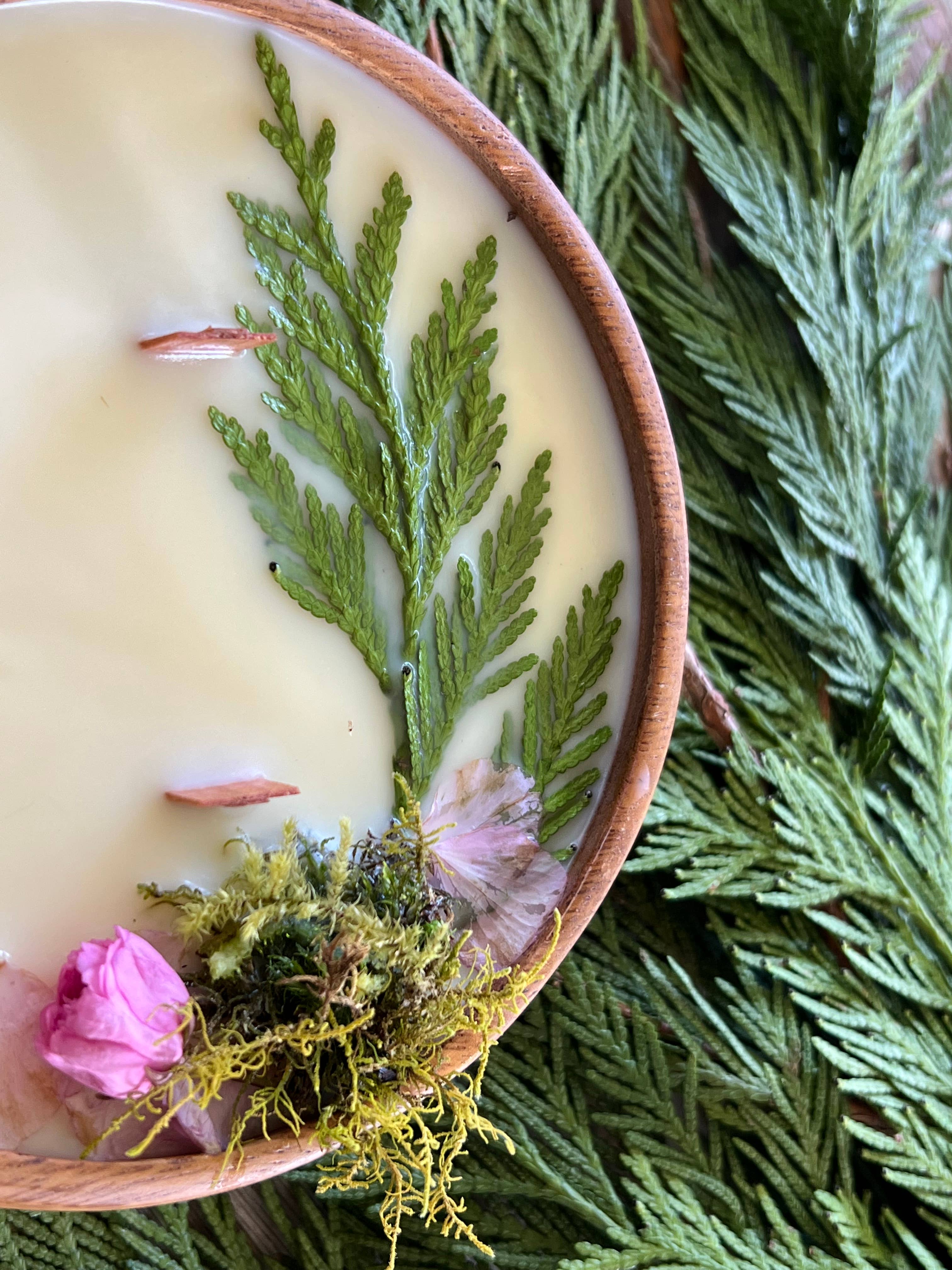 Philodendron and Fern Co. - Wholesale Jar/Filled Candle - Wooden Bowl Massage Candle3