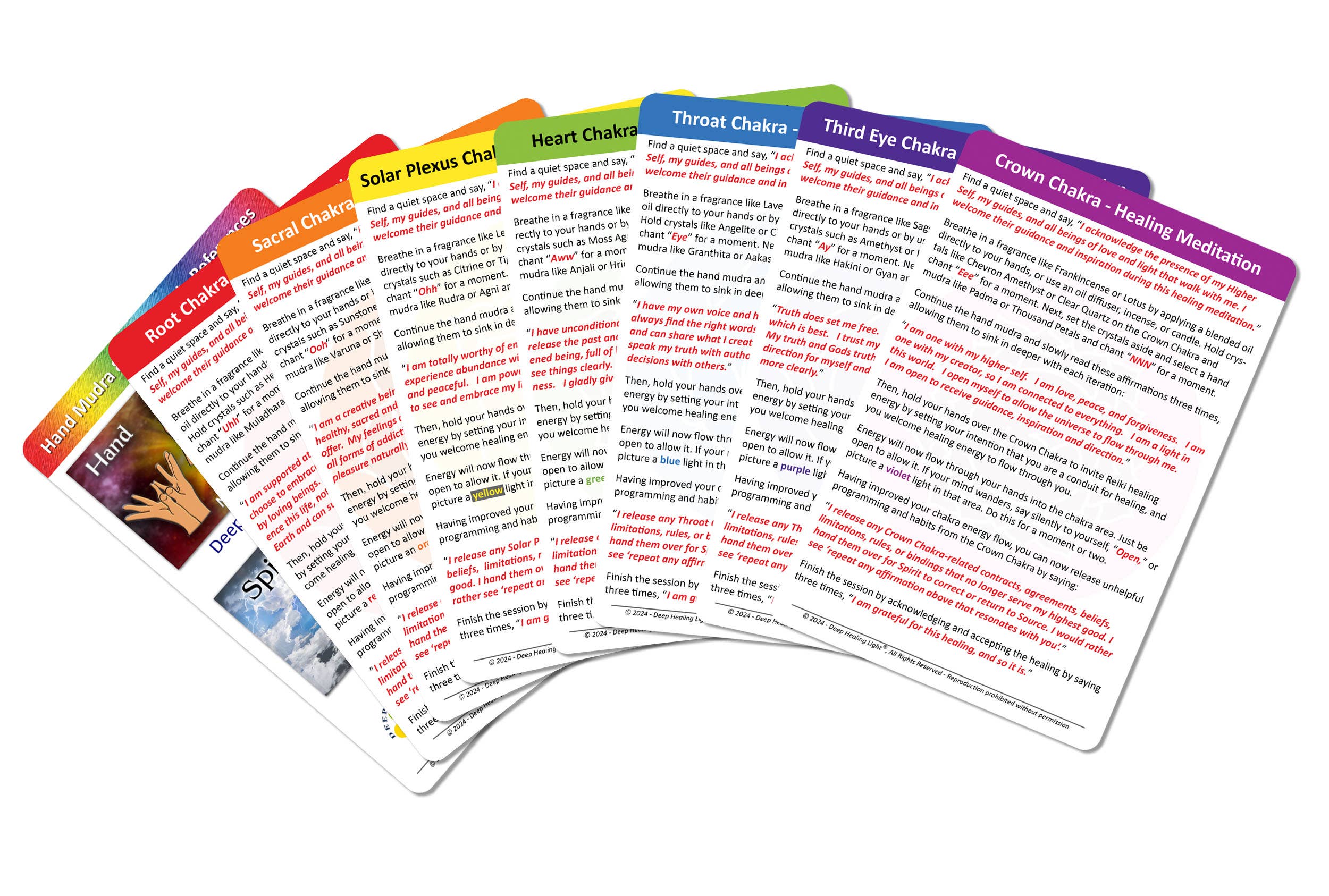 Deep Healing Light - Wholesale Tarot Cards - Chakra Healing Cards for Sessions / Classes - 5 Sets of 85