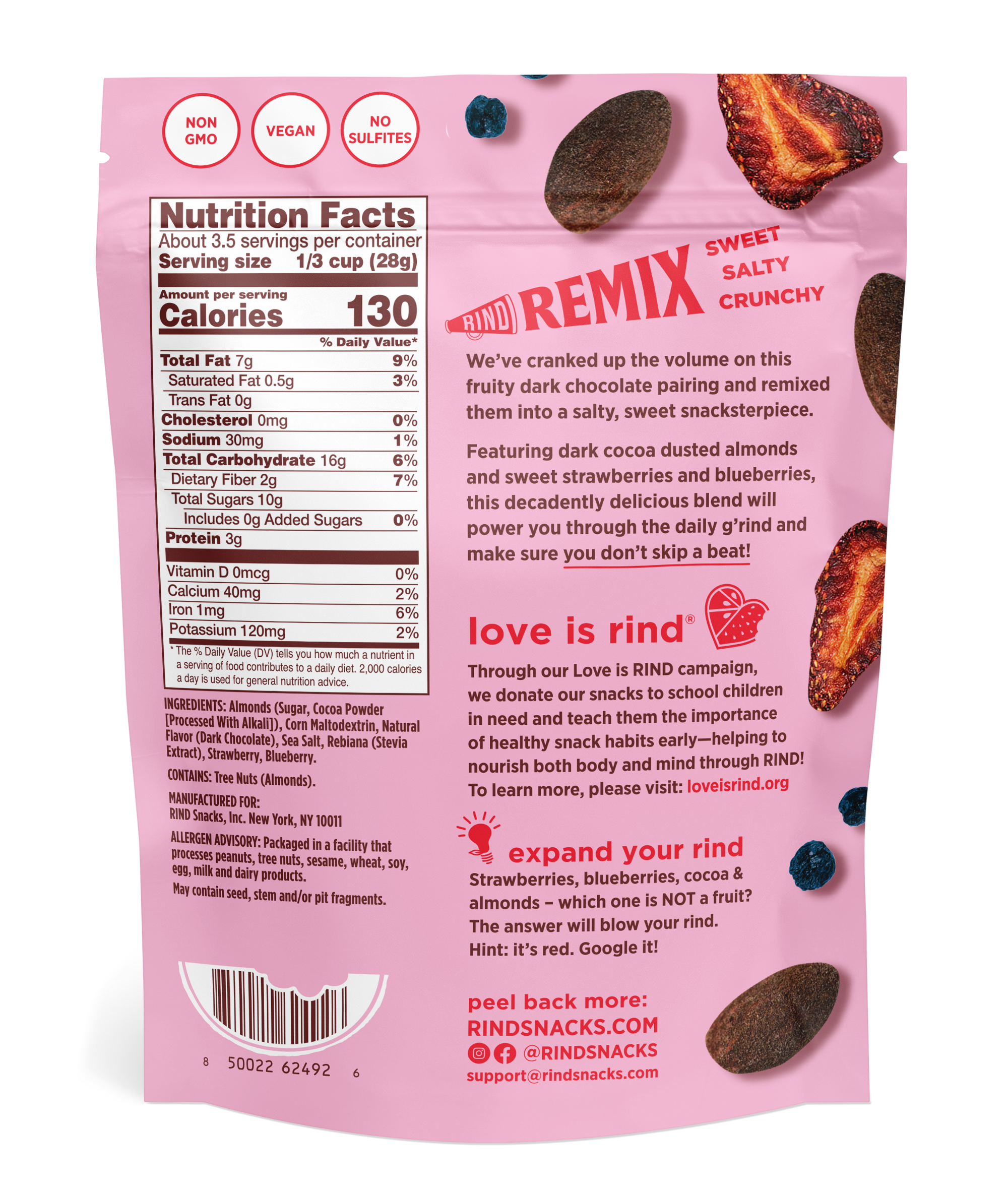 RIND Small Batch LLC - Wholesale Trail Mix - Cocoa Berry REMIX, Snack Mix - 3.5oz1
