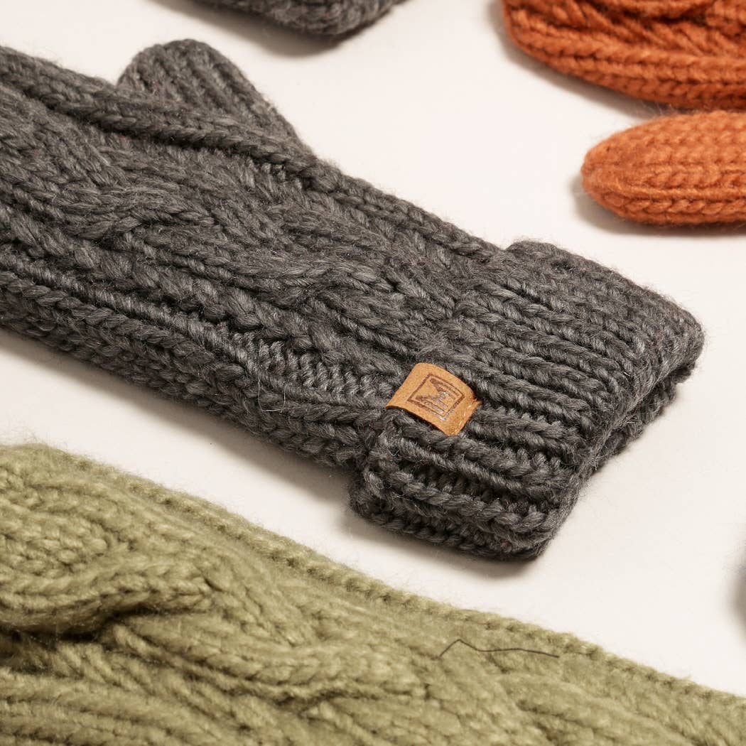 Fashion City - Wholesale Mittens - Women's - Winter Gloves Cable Knit Mittens with Fleece Lined2