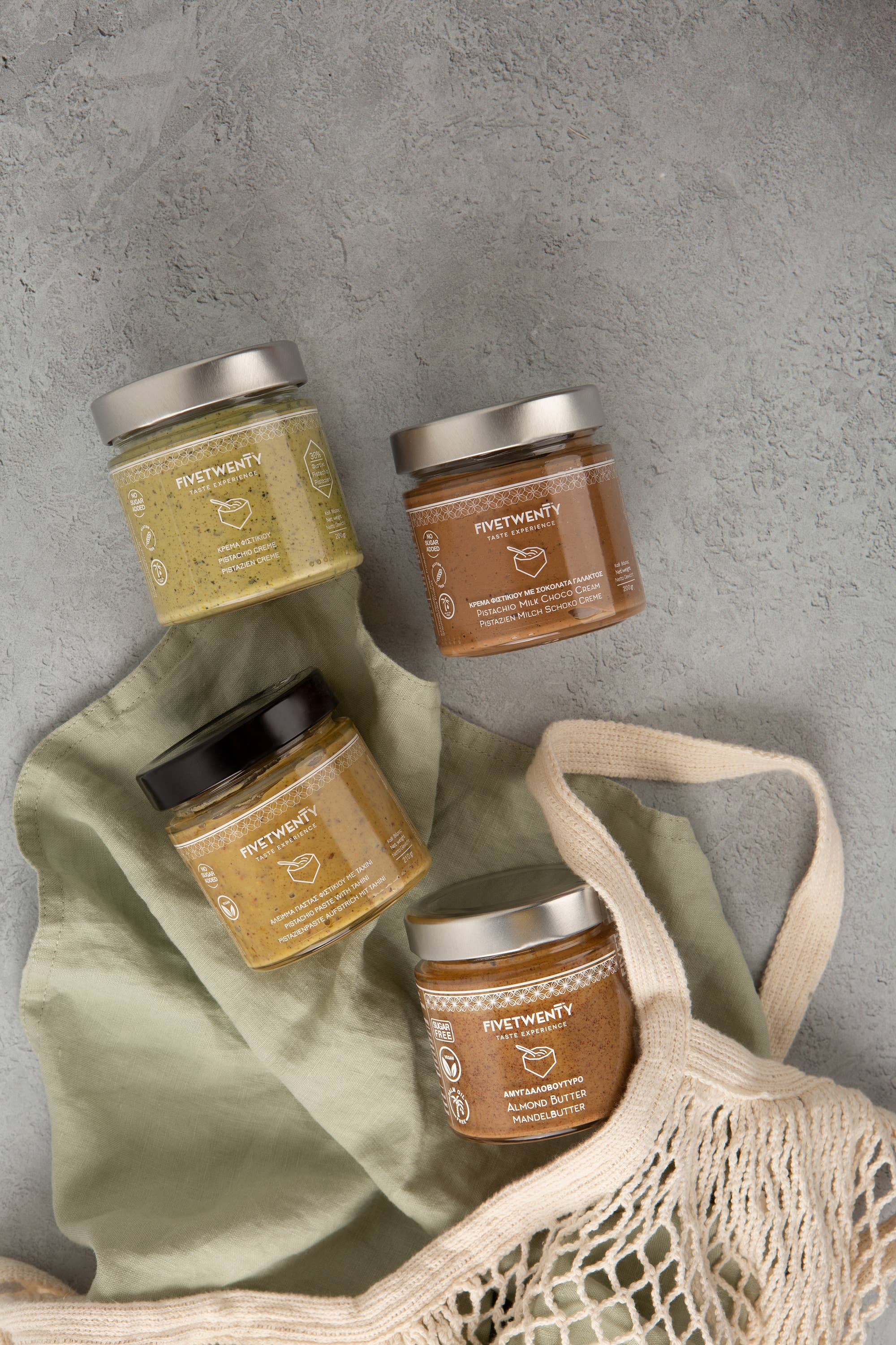 FiveTwenty Taste Experience – Manteiga de frutos secos por atacado – Creme de pralinê de pistache 200 g2