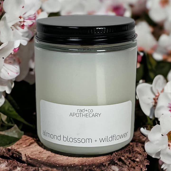 almond blossom + wildflower 8 oz for wholesale by rad+co APOTHECARY