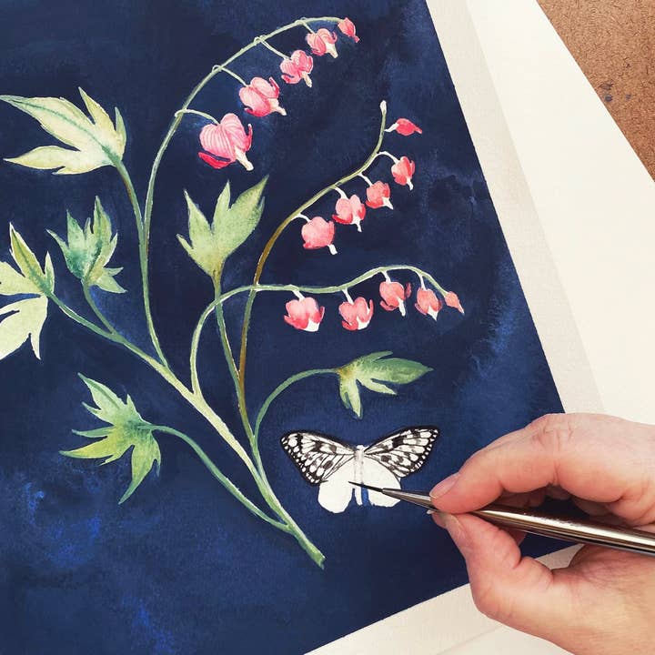 Emilie Simpson Art & Design - Wholesale Everyday Greeting Card - Bleeding Heart Art Card3