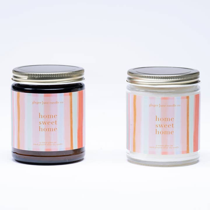 home sweet home • 9 oz clean candle for wholesale by Ginger June Candle Co.