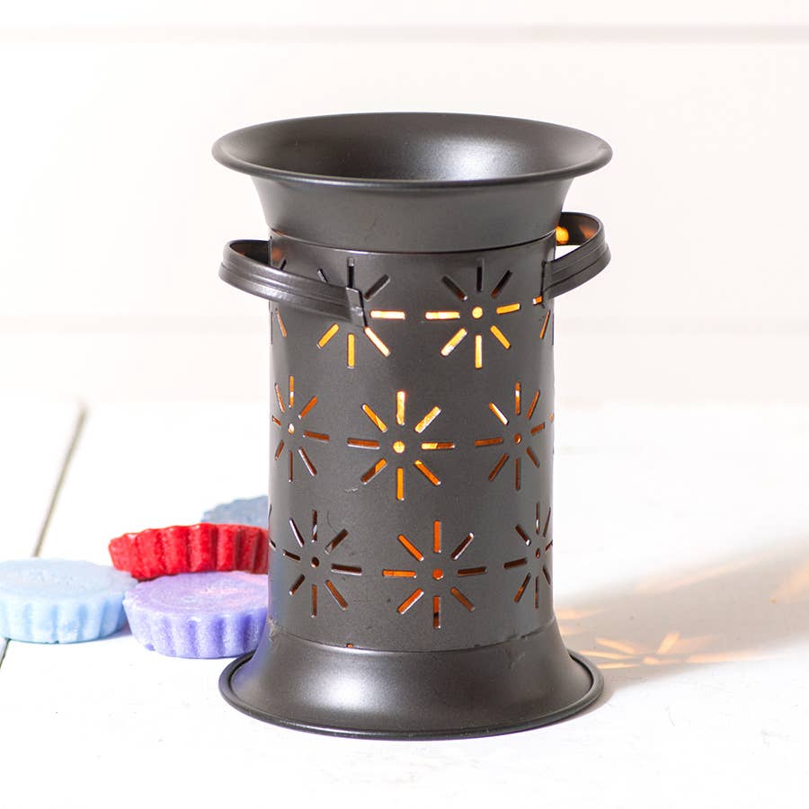 Irvin's Tinware - Wholesale Wax Warmer - Starburst Wax Warmer in Smokey Black1