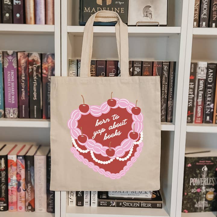 Literari Goods, Co | Book Themed Candles + Gifts - Wholesale Tote Bag - Women's - Born to Yap Tote Bags | Bookish Gift for Valentine's Day