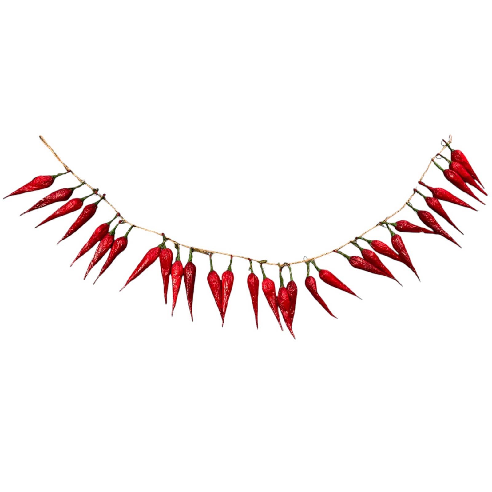 Import Corner - Wholesale Artificial Plant - 41610: CHILE RISTRAS - 30 DRIED CHILI PEPPERS ON JUTE STRING2