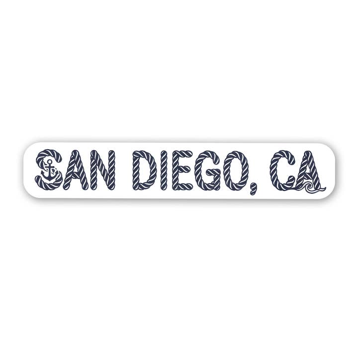 Autocollant San Diego Rope Wordmark pour la vente par Sticker Atlas