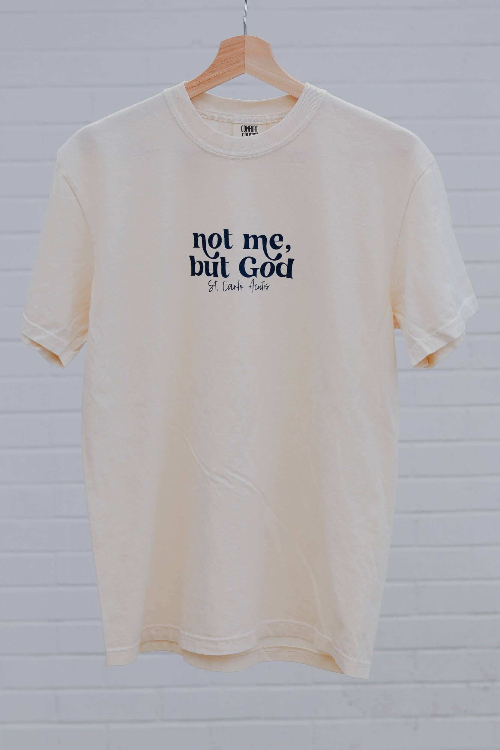 Saint Clare and Francis - Vendita all'ingrosso Maglietta serigrafata - Unisex - Non io, ma Dio maglietta2