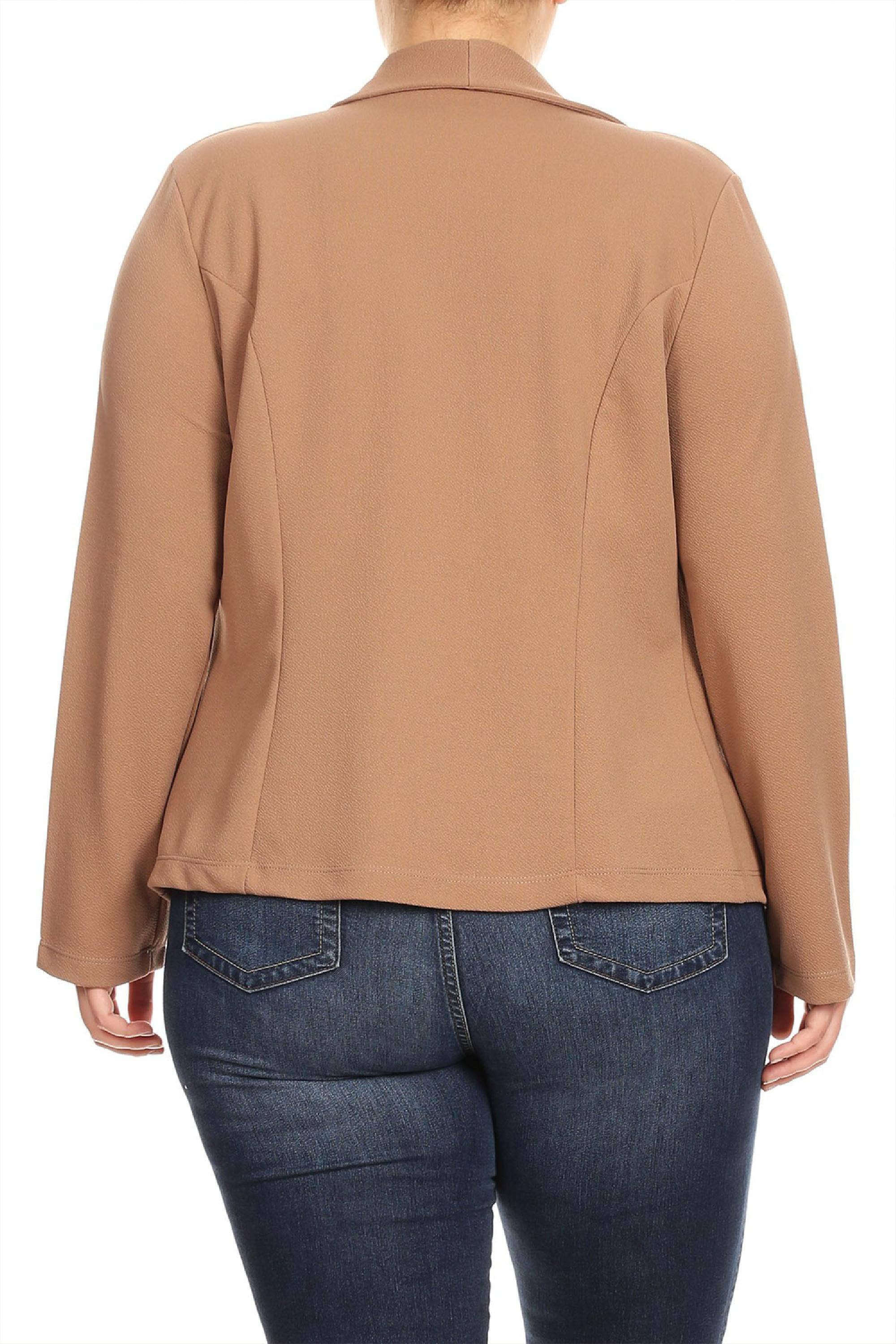 MOA COLLECTION - Wholesale Blazer - Women's - Women's Solid Casual Plus Size Trendy Blazer Jacket31