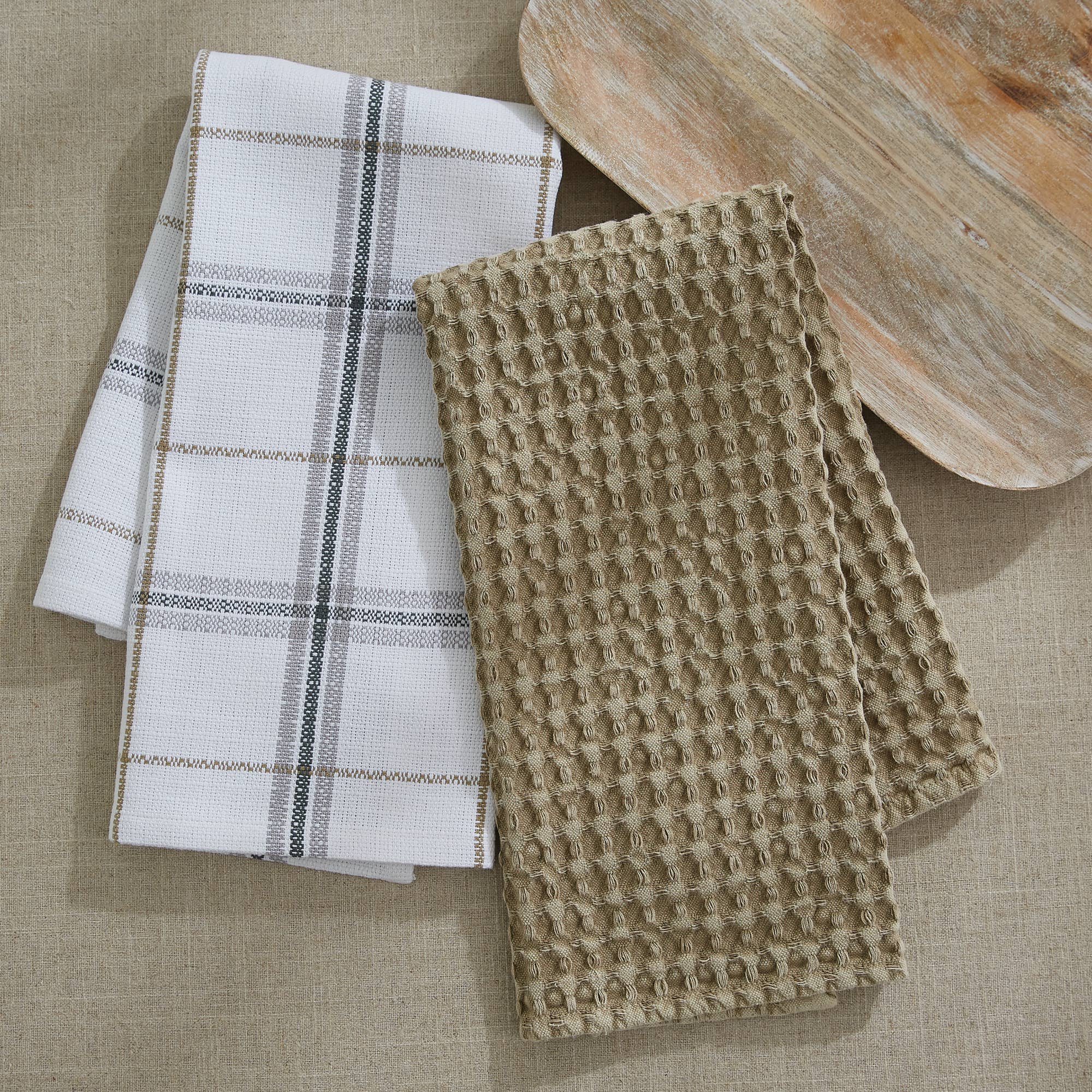 Split P - Wholesale Theedoek - Wafel Weave Towel - Bruin2