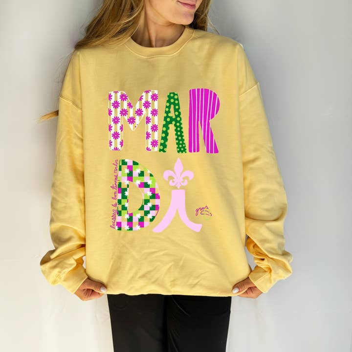 Sweat Mardi Gras pour la vente par Poppy & Pine