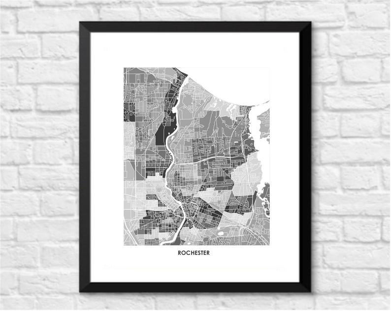 Juanita's Adventures - Wholesale Art Print - Juanitas Rochester NY Map Print2