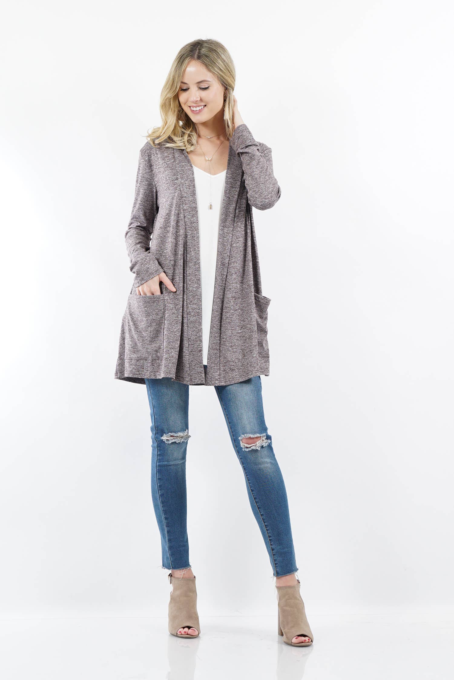 42POPS - Wholesale Cardigan - Women's - ",,...._ Open cardigan w/ slouchy pockets28