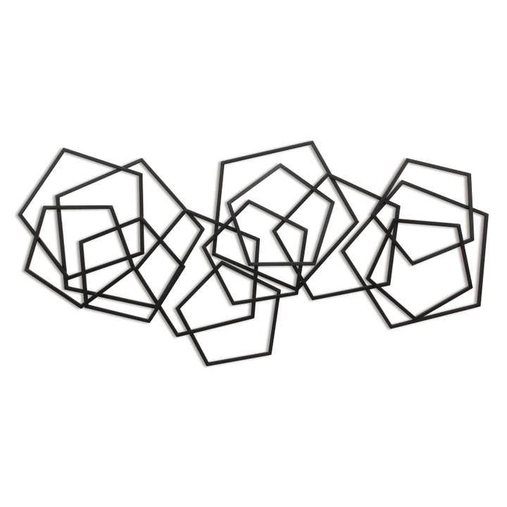 Astraga Multi Pentagon Metal Wall Art for wholesale by Cheungs Home Decor