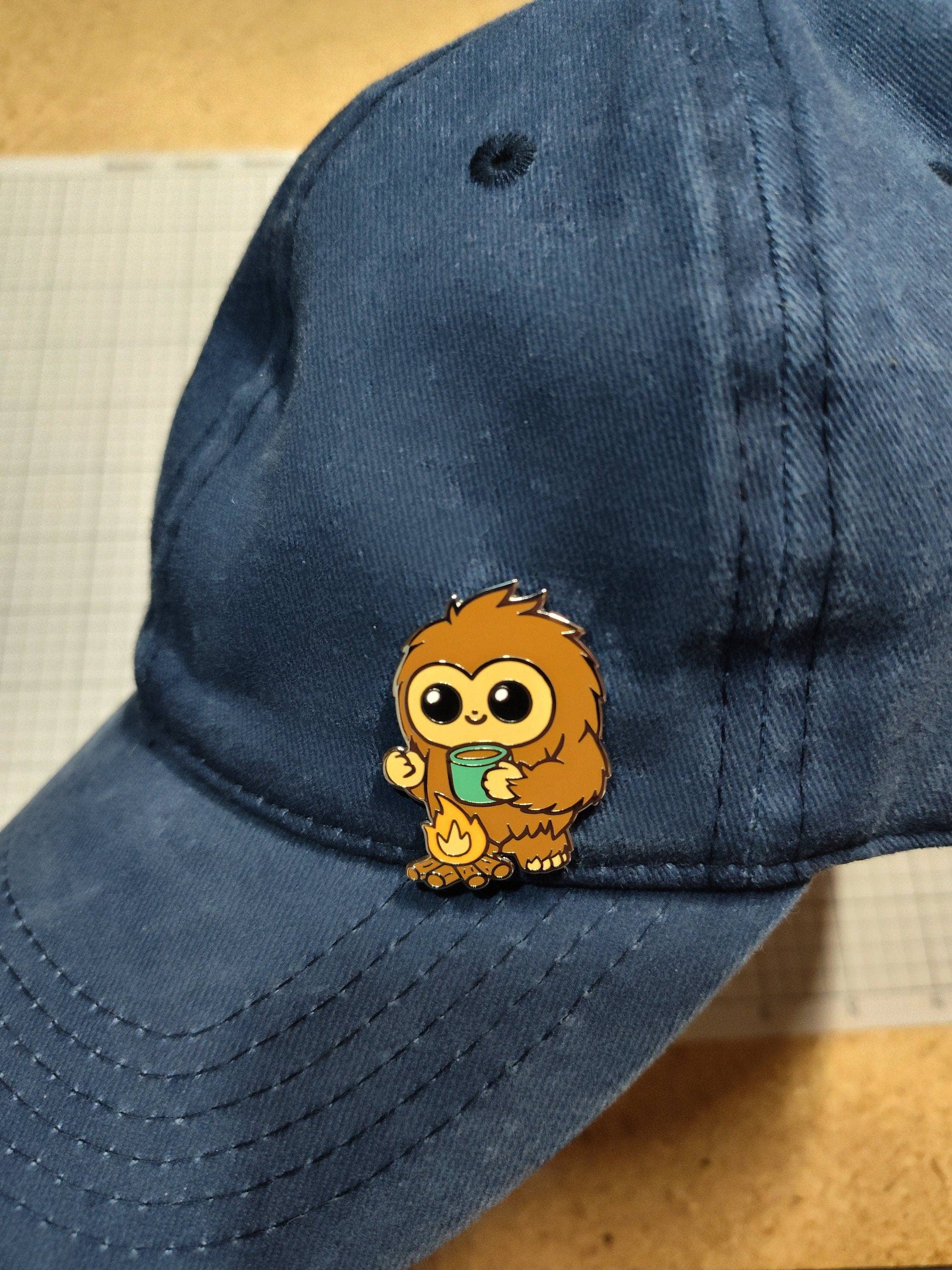 Mountain's Misfits - Wholesale Lapel Pin/Button - Bigfoot & Coffee Enamel Pin - Sasquatch Pin