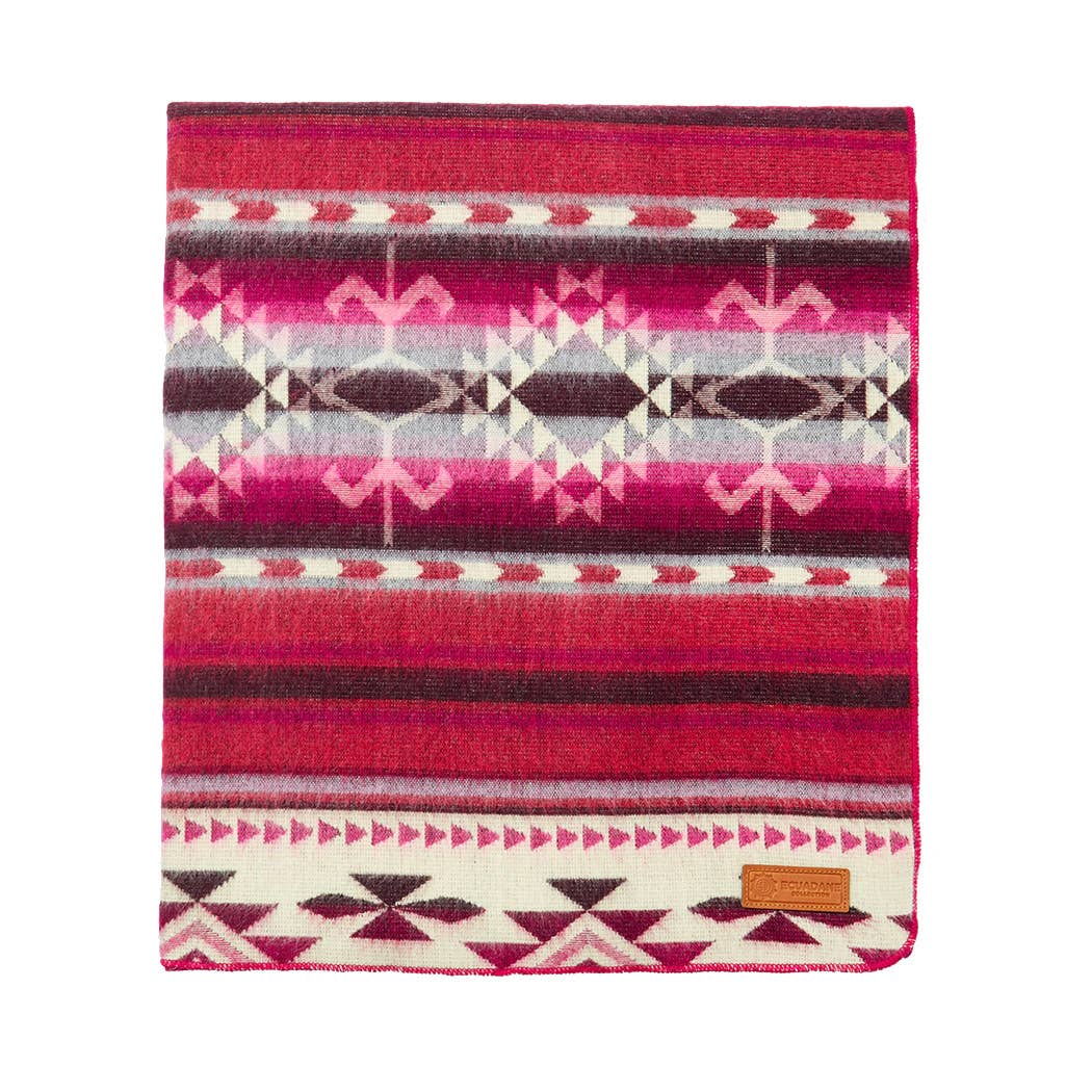 Ecuadane - Wholesale Throw Blanket - Pink Horse Riding Blanket, Southwestern Boho Equestrian Gift7