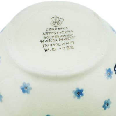 Bowl with Loop Handle, loop bowl 16 oz Dalmatian Delight Theme for wholesale by Polmedia Polish Pottery