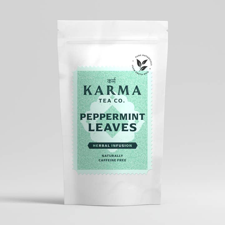 Feuilles de menthe poivrée pour la vente par The Karma Tea Co.