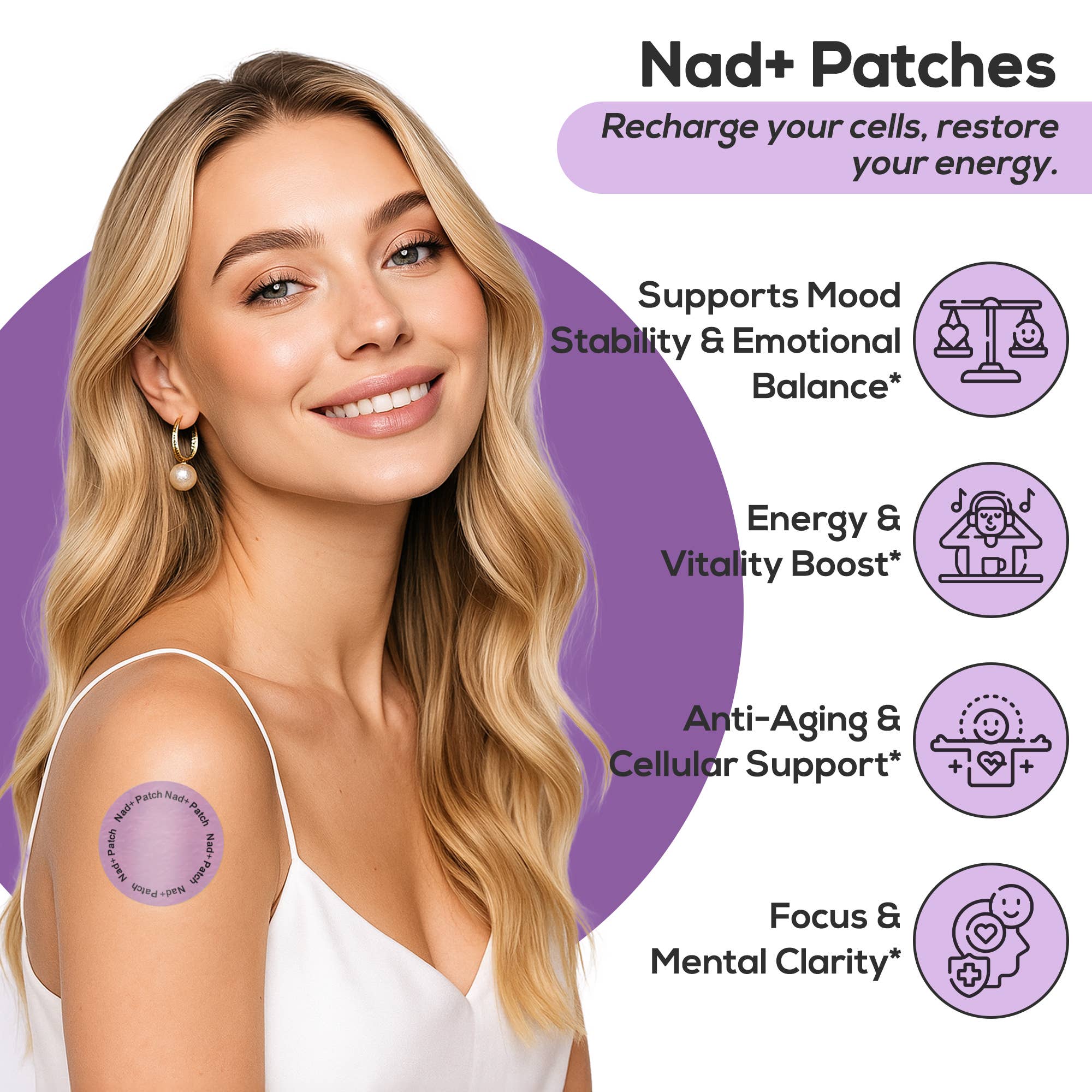 HARMONIFY - Wholesale Topical Wellness Patches - HARMONIFY NAD+ Patches - Cellular Health & Vitality - 30 Pcs2