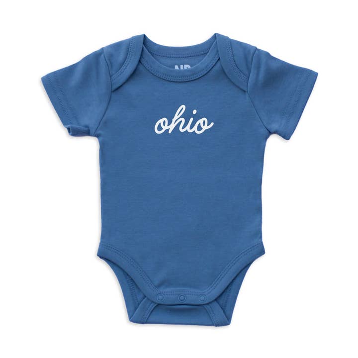 Ohio Cursive Onesie for wholesale by Frankie Jean