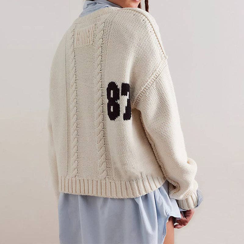 Dipped Shop - Wholesale Gebreide top - Dames - Casuale Kleurblok Ronde Hals Gebreide Top DP25E5181