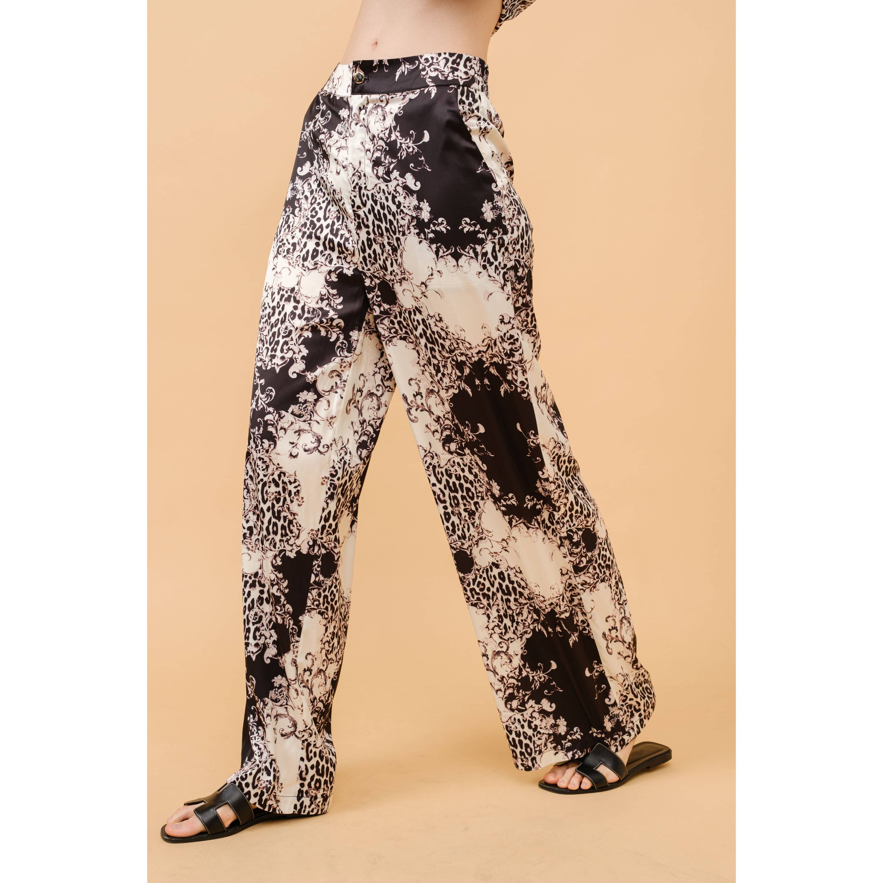 INA - Wholesale Pants - Women's - High Waist Animal Print Wide Pants9
