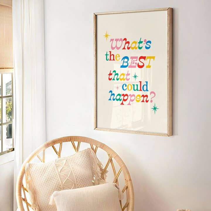 Kuku Studio - Vendita all'ingrosso Stampa artistica - Qual è la cosa migliore che potrebbe succedere? Stampa | Decorazione murale positiva1