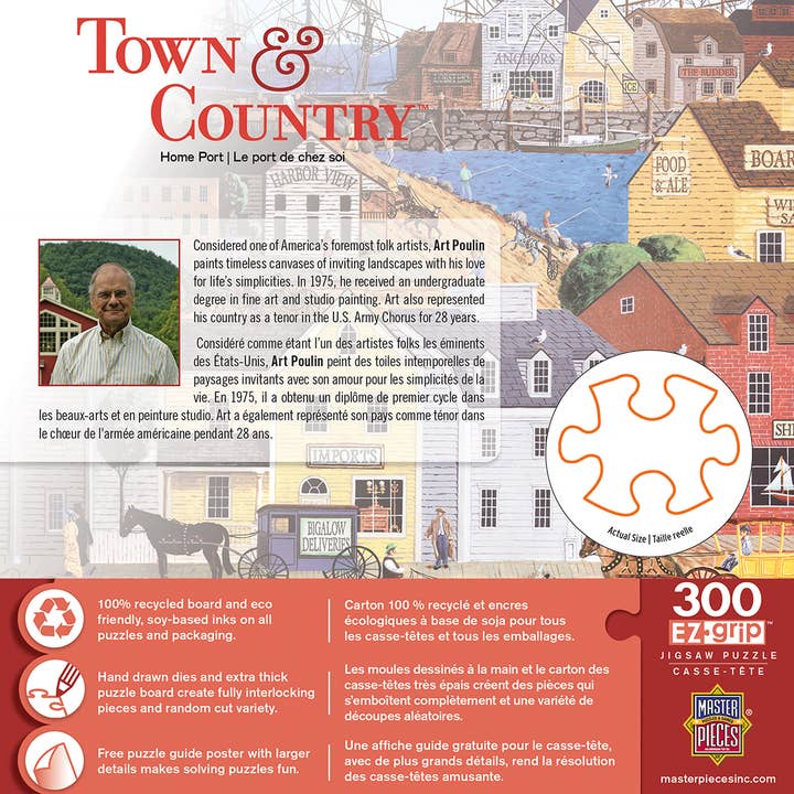 Masterpieces Puzzles - Wholesale Puzzle - Adult - Town & Country - Home Port 300 Piece EZ Grip Puzzle