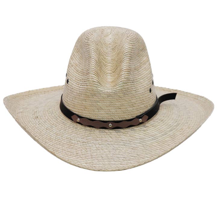 Cap Zone - Wholesale Cowboyhoed - kinderen - Gus Crown Palm Straw Cowboyhoed met oogjes voor kinderen4