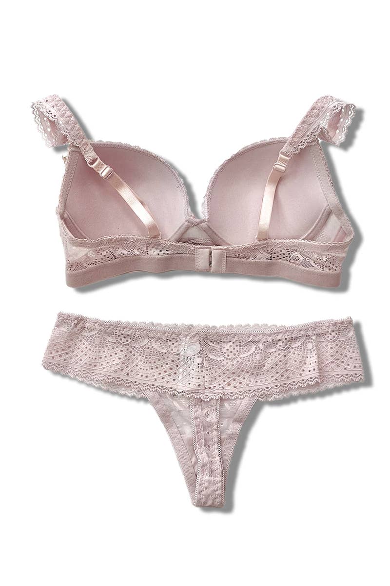 Belle Com'Elle - Vente Ensemble de lingerie – femme - Ensemble Soutien-gorge + String Bonnet B / AZ170121